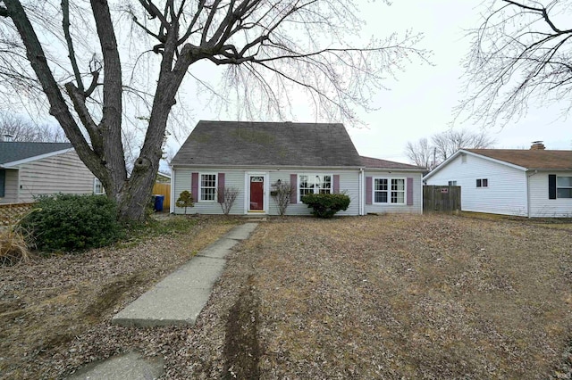 view of front of property with fence