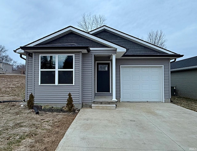 view of front facade with a garage