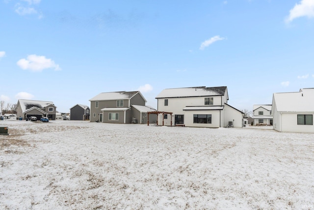 back of house with a residential view