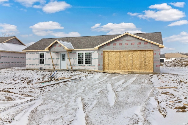 view of unfinished property