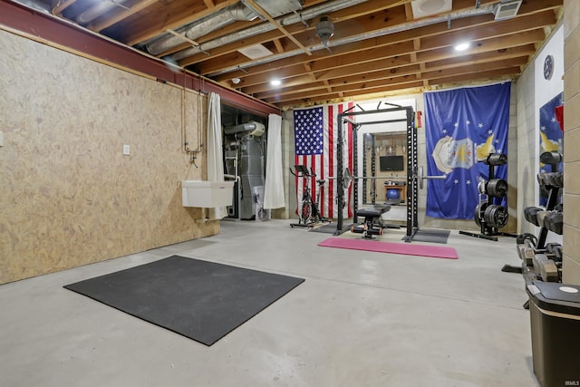 view of workout area