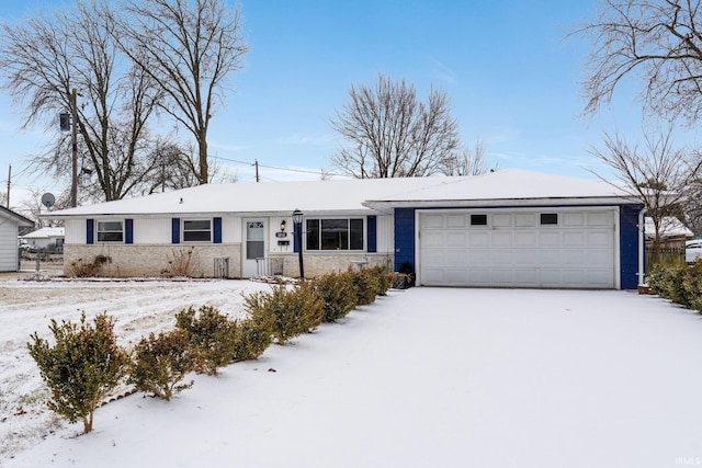 ranch-style home with a garage