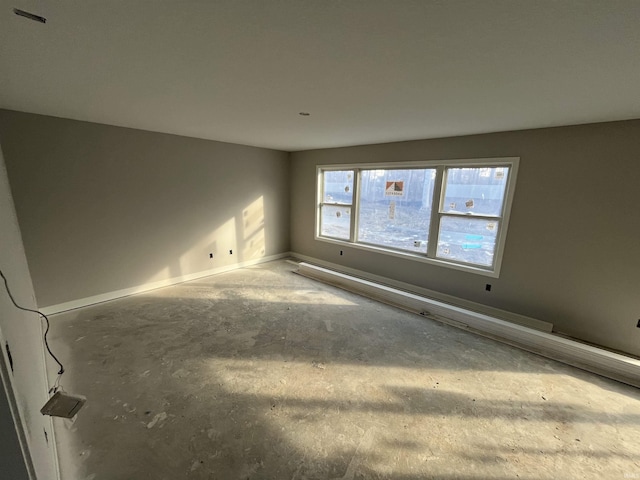 empty room with concrete floors