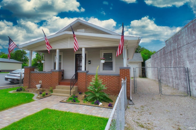 bungalow with a porch