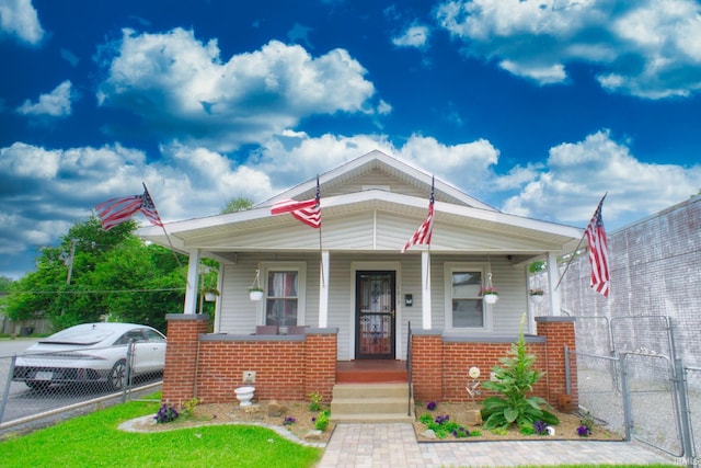 bungalow-style house with covered porch