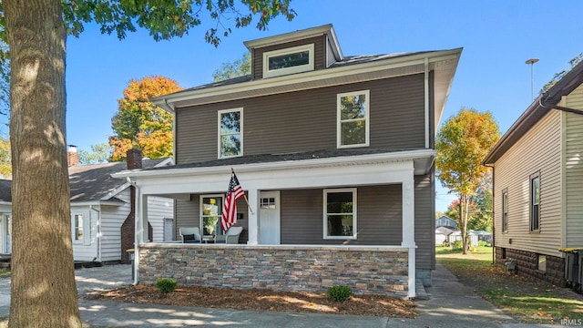 view of front property with a porch