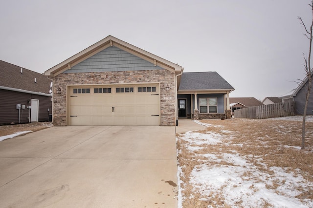 view of front of house featuring a garage