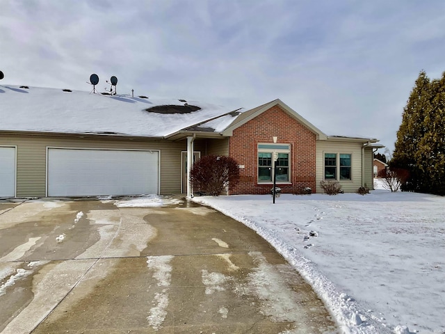 ranch-style home with a garage