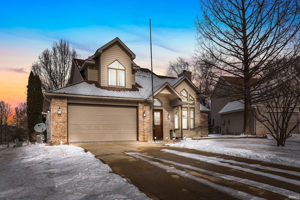 view of front of house featuring a garage