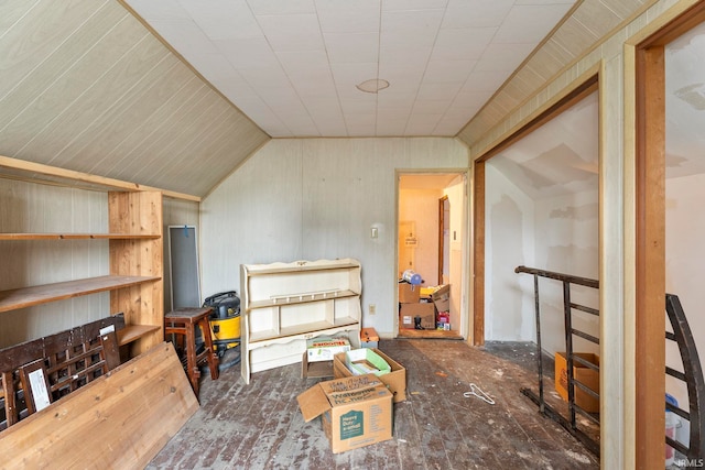 bonus room with lofted ceiling