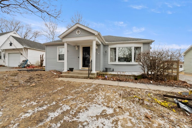 view of bungalow-style home