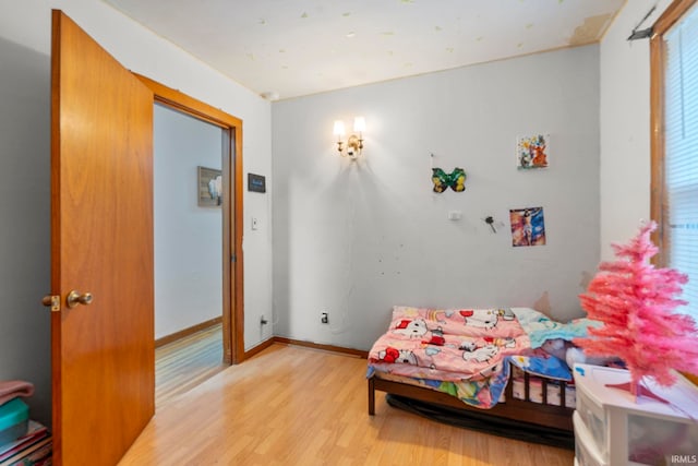 bedroom featuring light hardwood / wood-style floors