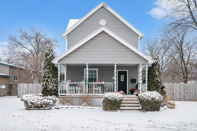 bungalow-style home featuring a porch