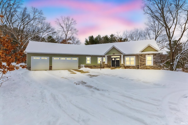 ranch-style house with a garage