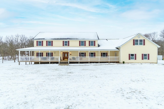 farmhouse with covered porch