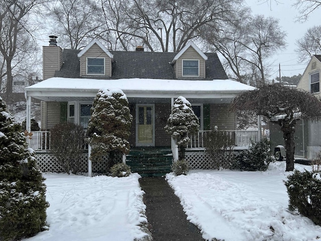 view of front of home with a porch