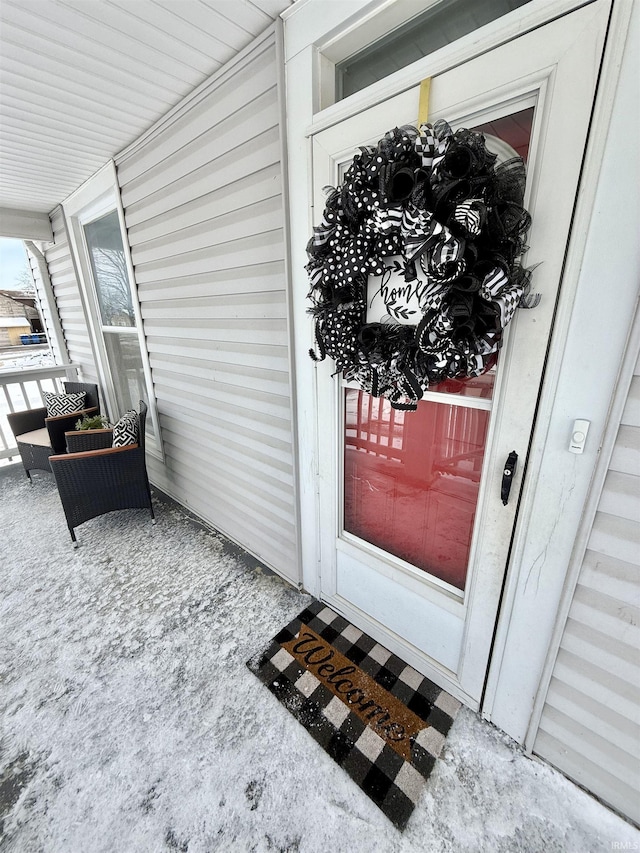 view of doorway to property