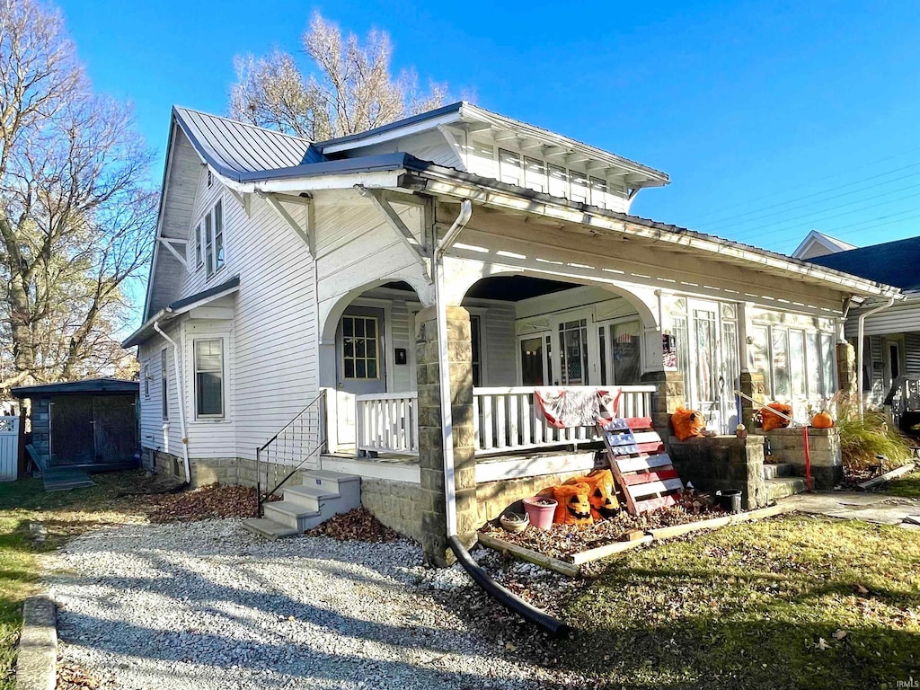 view of front of home with a porch