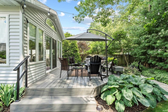 view of wooden deck