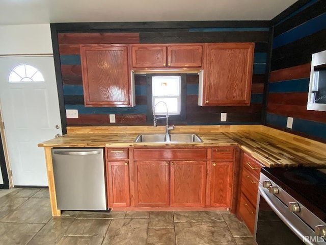 kitchen with stainless steel appliances and sink