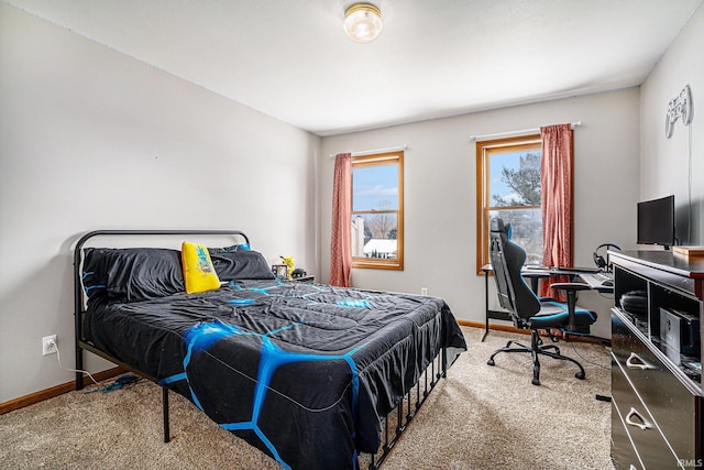 view of carpeted bedroom