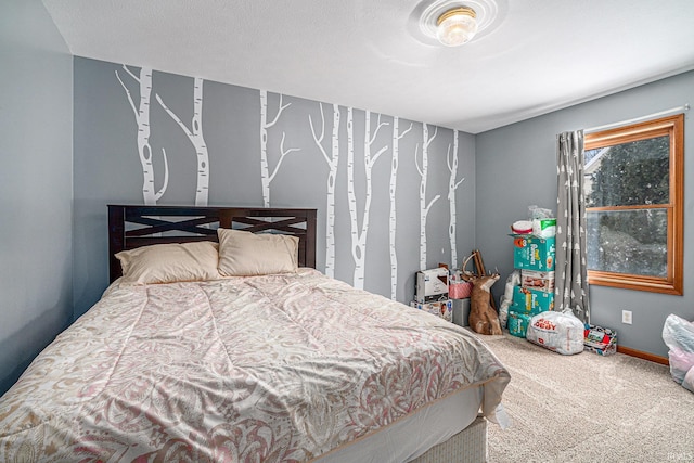 bedroom with carpet