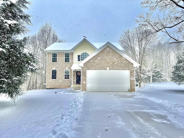 front of property featuring a garage