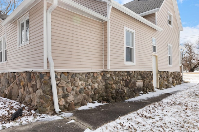 view of snowy exterior