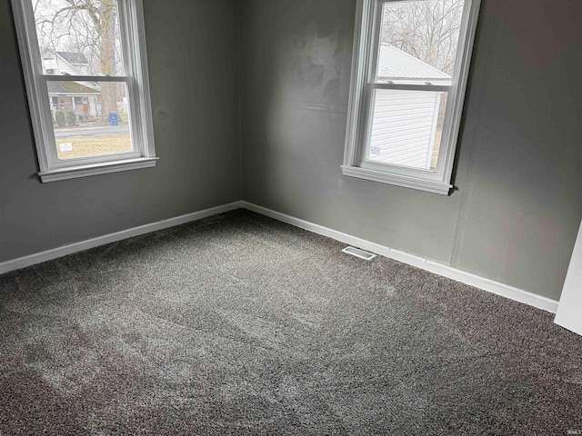 view of carpeted spare room