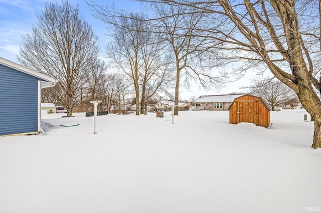 view of snowy yard