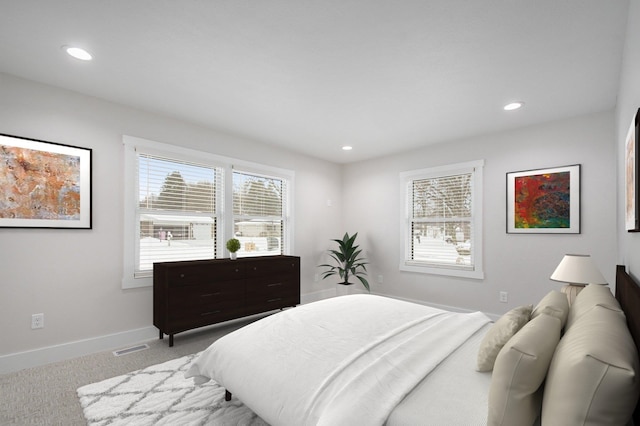 view of carpeted bedroom