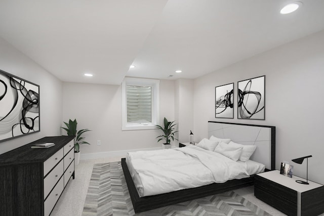 view of carpeted bedroom