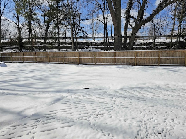 view of snowy yard