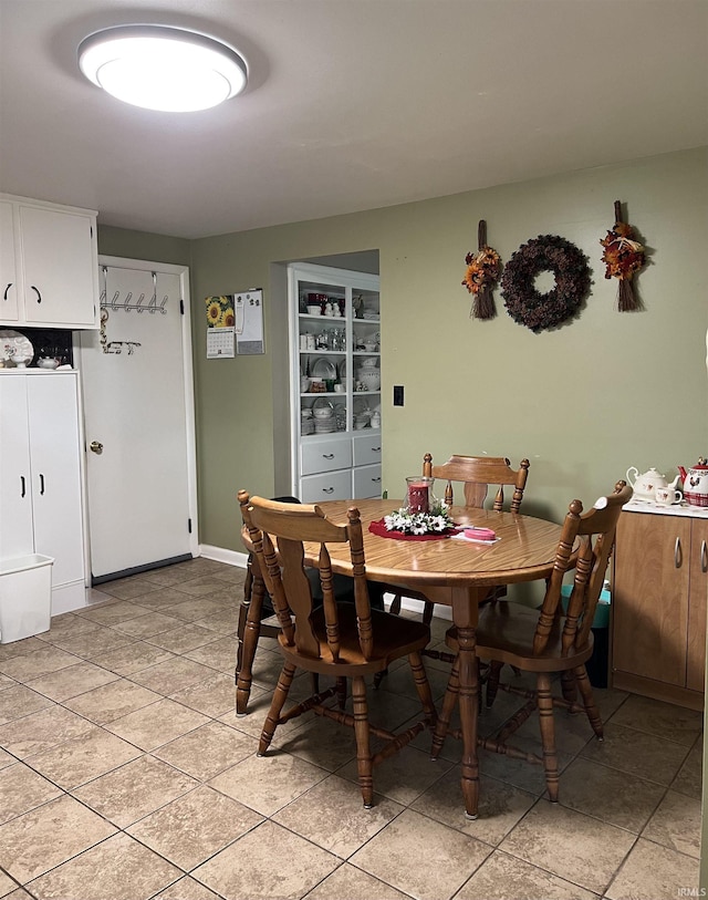 dining room featuring built in features