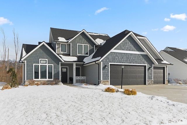 craftsman-style home with a garage