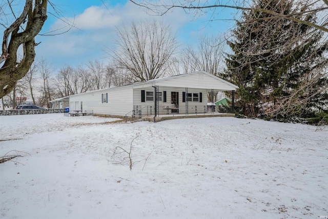 view of front of home with a porch