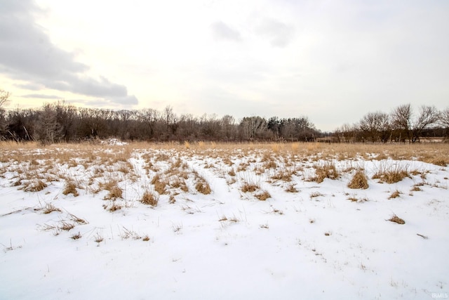 view of snow covered land