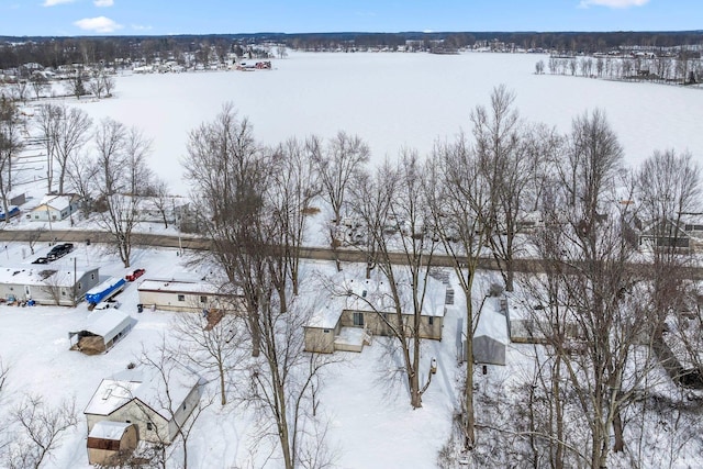 view of snowy aerial view