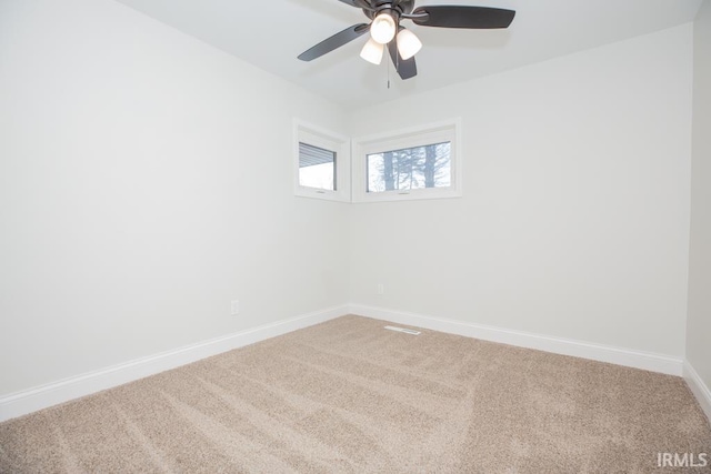 6400 Jefferson Ave, Evansville, IN 47715 - carpeted spare room featuring a ceiling fan and baseboards