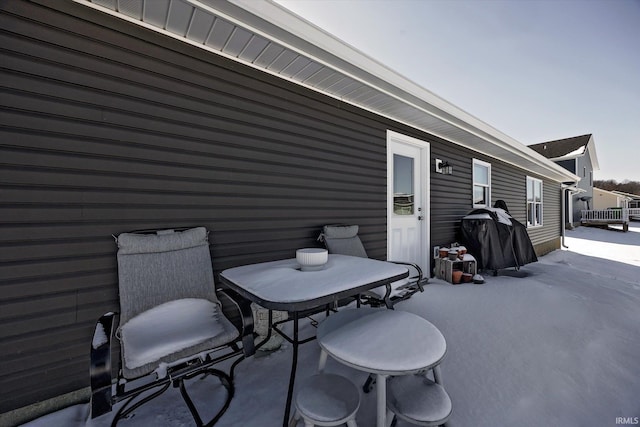 view of patio / terrace featuring a grill