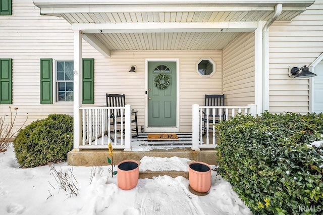 view of doorway to property