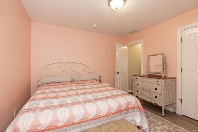 bedroom with visible vents