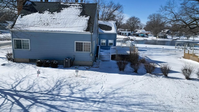 view of snowy exterior