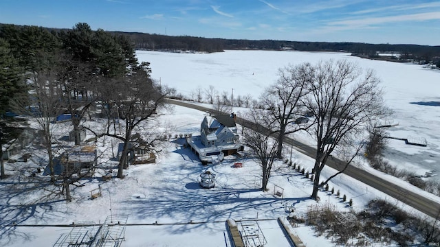 view of snowy aerial view