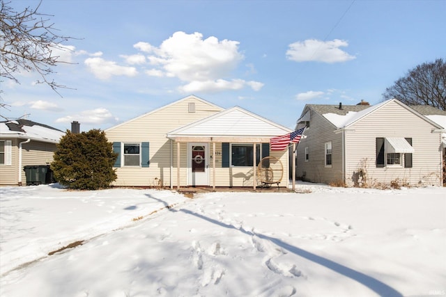 view of bungalow-style home