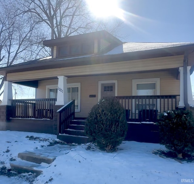 bungalow with covered porch