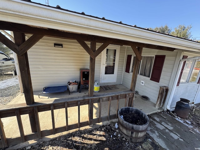 wooden deck featuring a porch