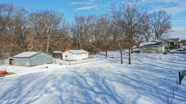 view of snowy yard