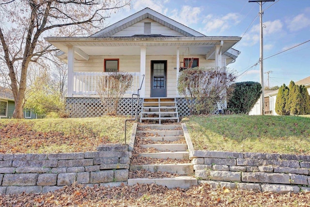 view of front of house featuring covered porch