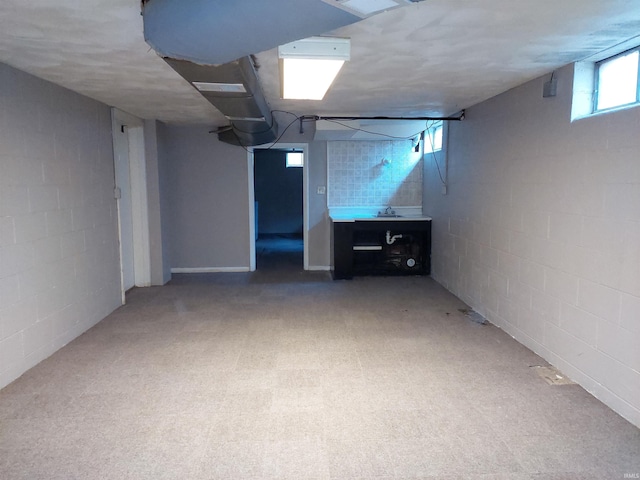 view of basement